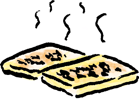 Illustration of Fried queso by the artist JG Debray
